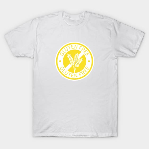 Yellow gluten free logo T-Shirt by Gluten Free Traveller